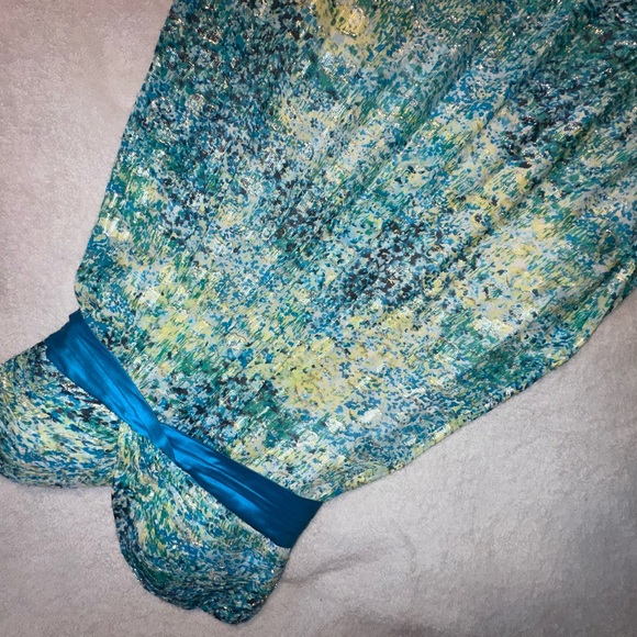 BCBG MaxAzria Metallic Chiffon Dress - Picture 10 of 13